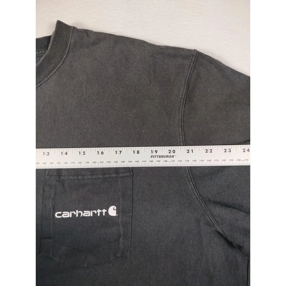 Carhartt Shirt Mens 2XL Black Original Fit Pocket Hunting Dogs Work Wear Durable